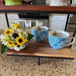 Lily Pulitzer mugs. Set of 2.